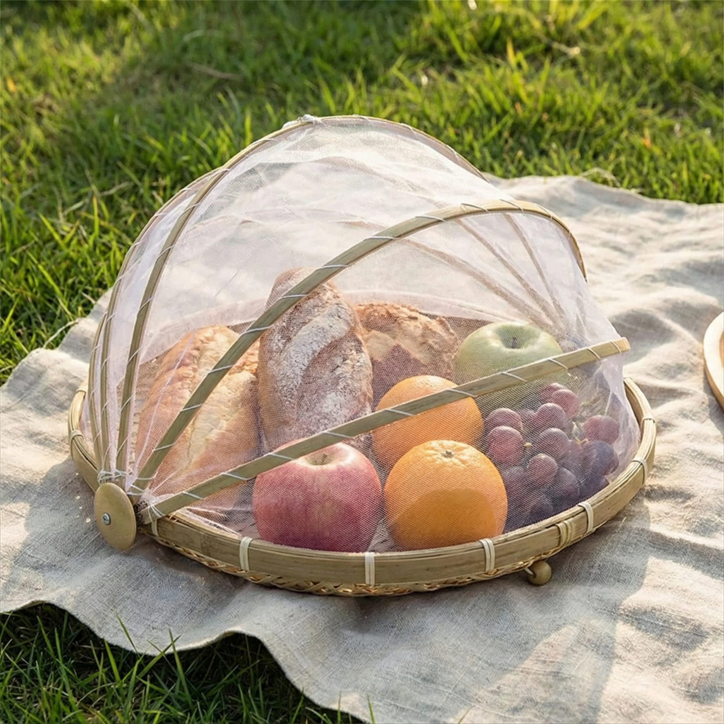 COVERED HARVEST BASKET