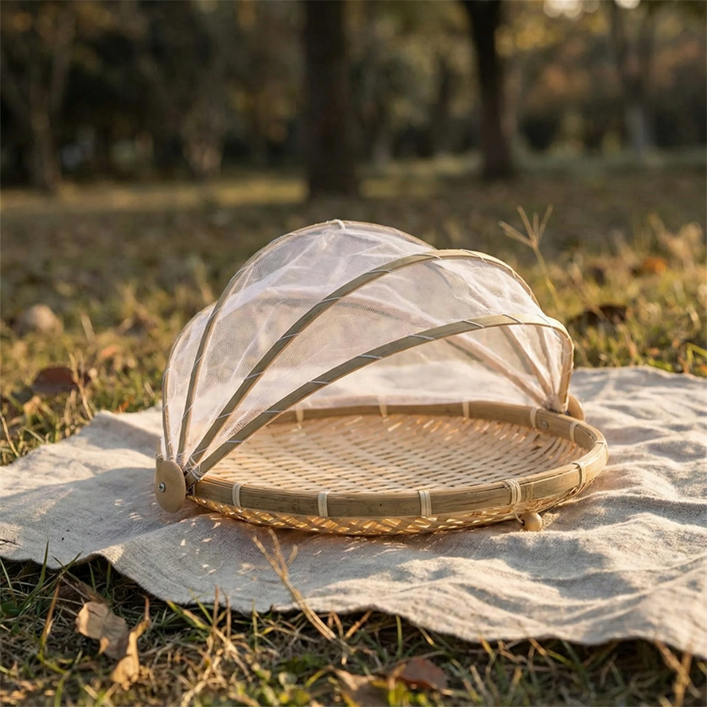 COVERED HARVEST BASKET