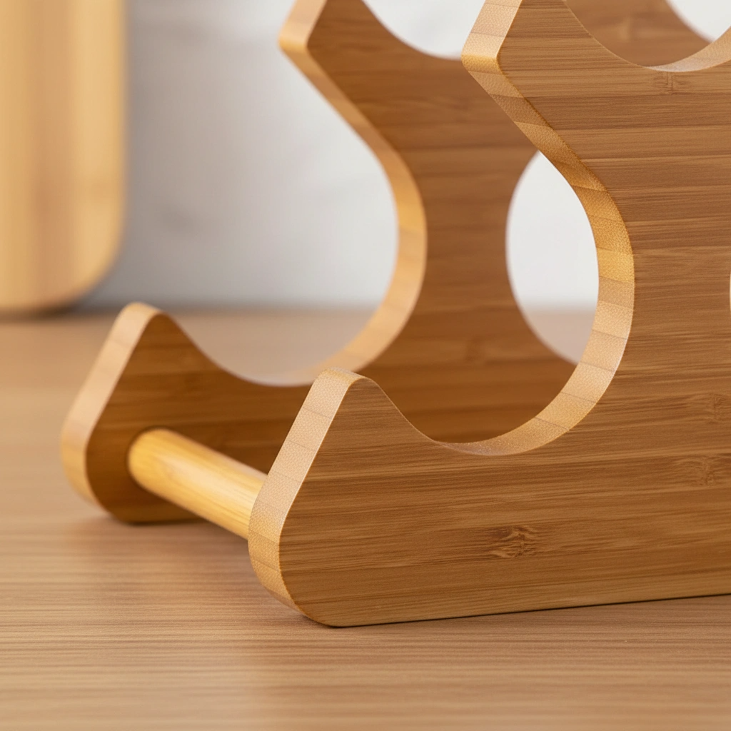 HONEYCOMB BAMBOO WINE STAND