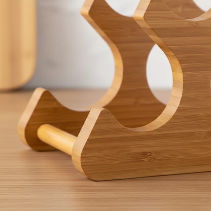 HONEYCOMB BAMBOO WINE STAND