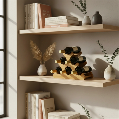 HONEYCOMB BAMBOO WINE STAND