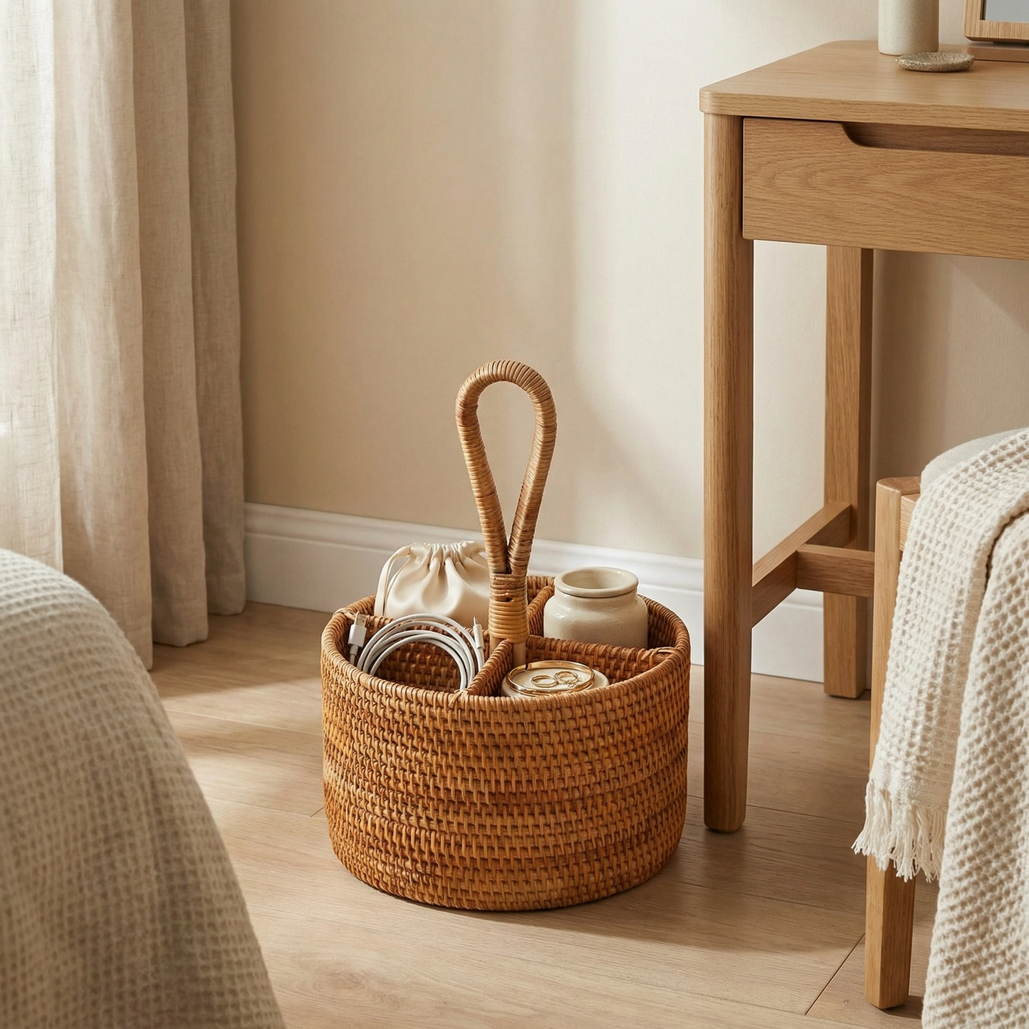 RATTAN UTILITY CADDY