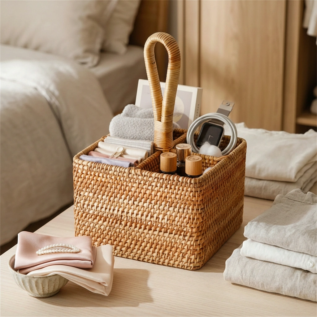 RATTAN UTILITY CADDY