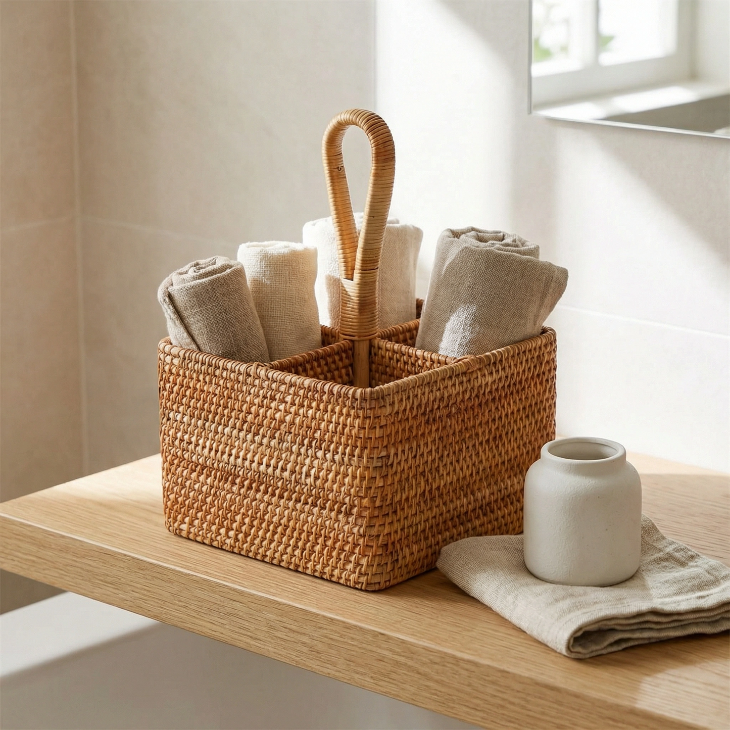 RATTAN UTILITY CADDY