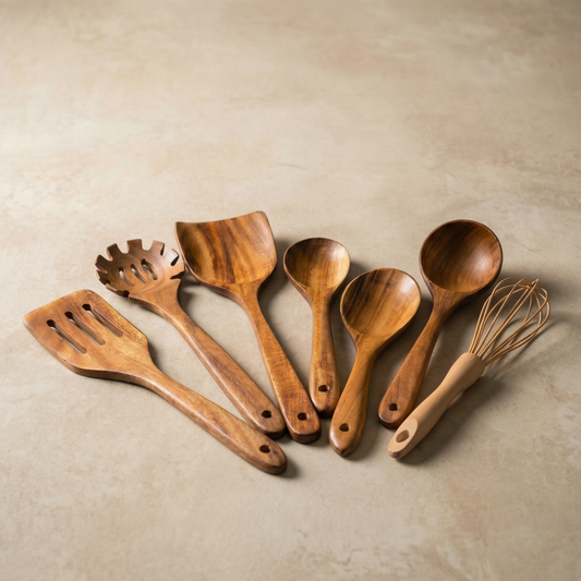 TEAK UTENSIL SET