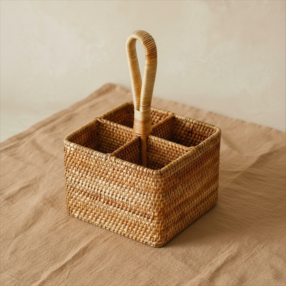 RATTAN UTILITY CADDY