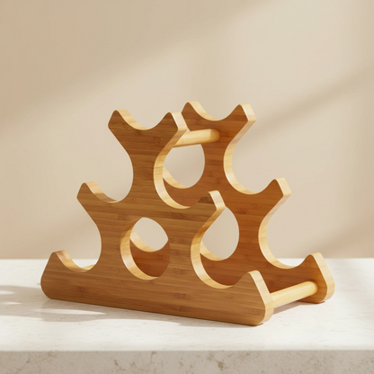 HONEYCOMB BAMBOO WINE STAND